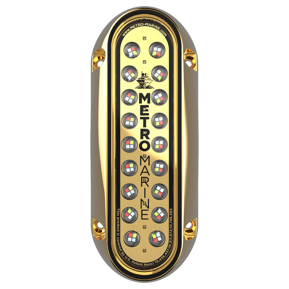 Metro Marine HighOutput Elongated Vertical Mount Light wIntelligent Full Spectrum LEDs RGBW 90 Beam FBME1VFS90