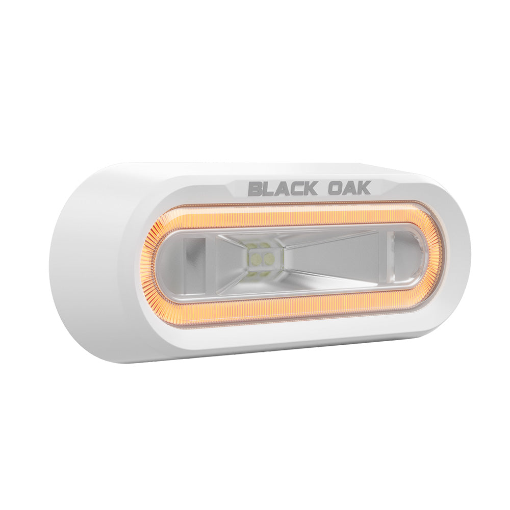 Black Oak Low Pro OffRoad Spreader Light Bracket Mount White Housing Amber LED MLPSA