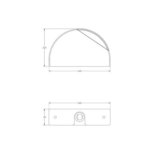 Lumitec Surface Mount Aluminum Navigation Light Starboard Green 101835