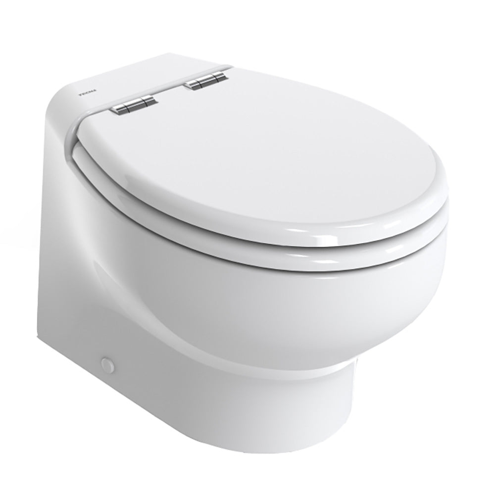 Thetford Silence Plus 2G wWood Polyester Soft Close Seat Standard Solenoid Short White 12V TS2G012DWD00C00