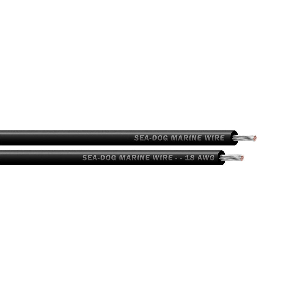 SeaDog 18 AWG Black Primary Wire 250 8018014