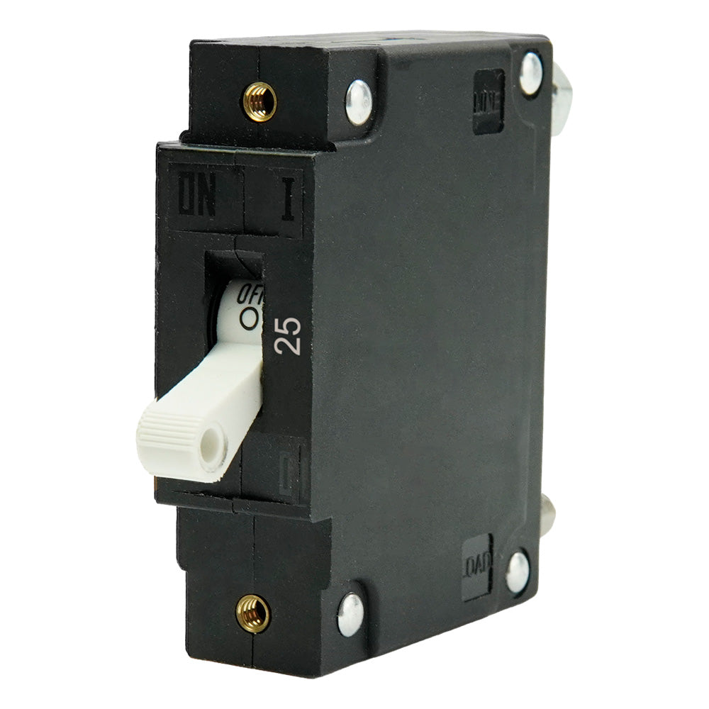 Egis C Series White Toggle Panel Mount Circuit Breaker Single Pole 25A 3501025