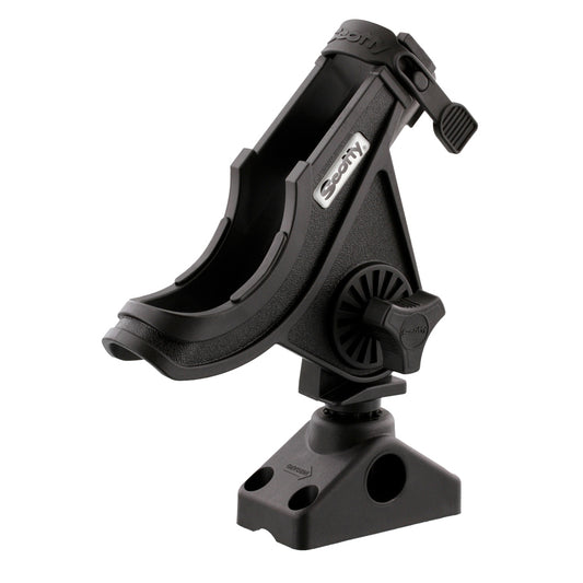 Scotty 280 Bait CasterSpinning Rod Holder w241 DeckSide Mount Black 280BK