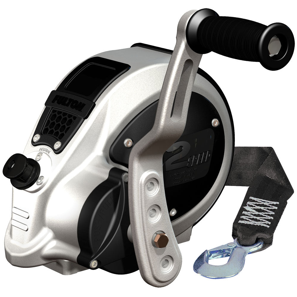 Fulton F2 Trailer Winch 3200 lbs 2Speed wStrap FW32000101