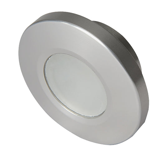 Lumitec Orbit Flush Mount Down Light Brushed Finish White NonDimming 112503