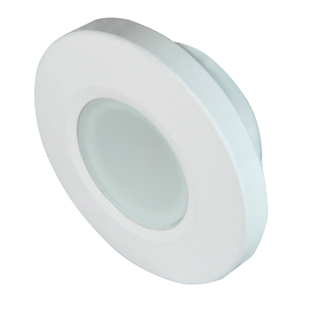 Lumitec Orbit Flush Mount Down Light White Finish 4Color BlueRedPurpleWhite Non Dimming 112520