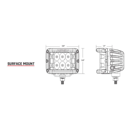 RIGID Industries DSS PRO Flood LED Surface Mount Pair White 862113