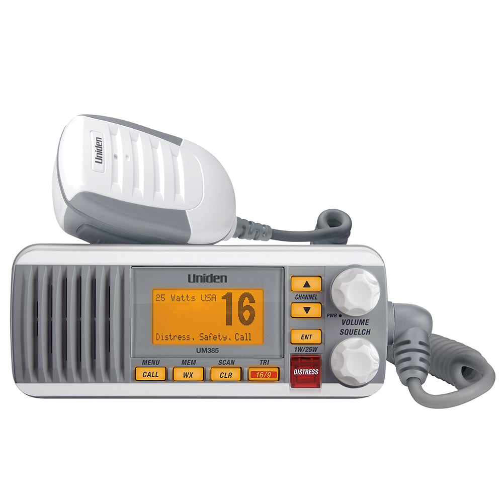 Uniden UM385 Fixed Mount VHF Radio White UM385
