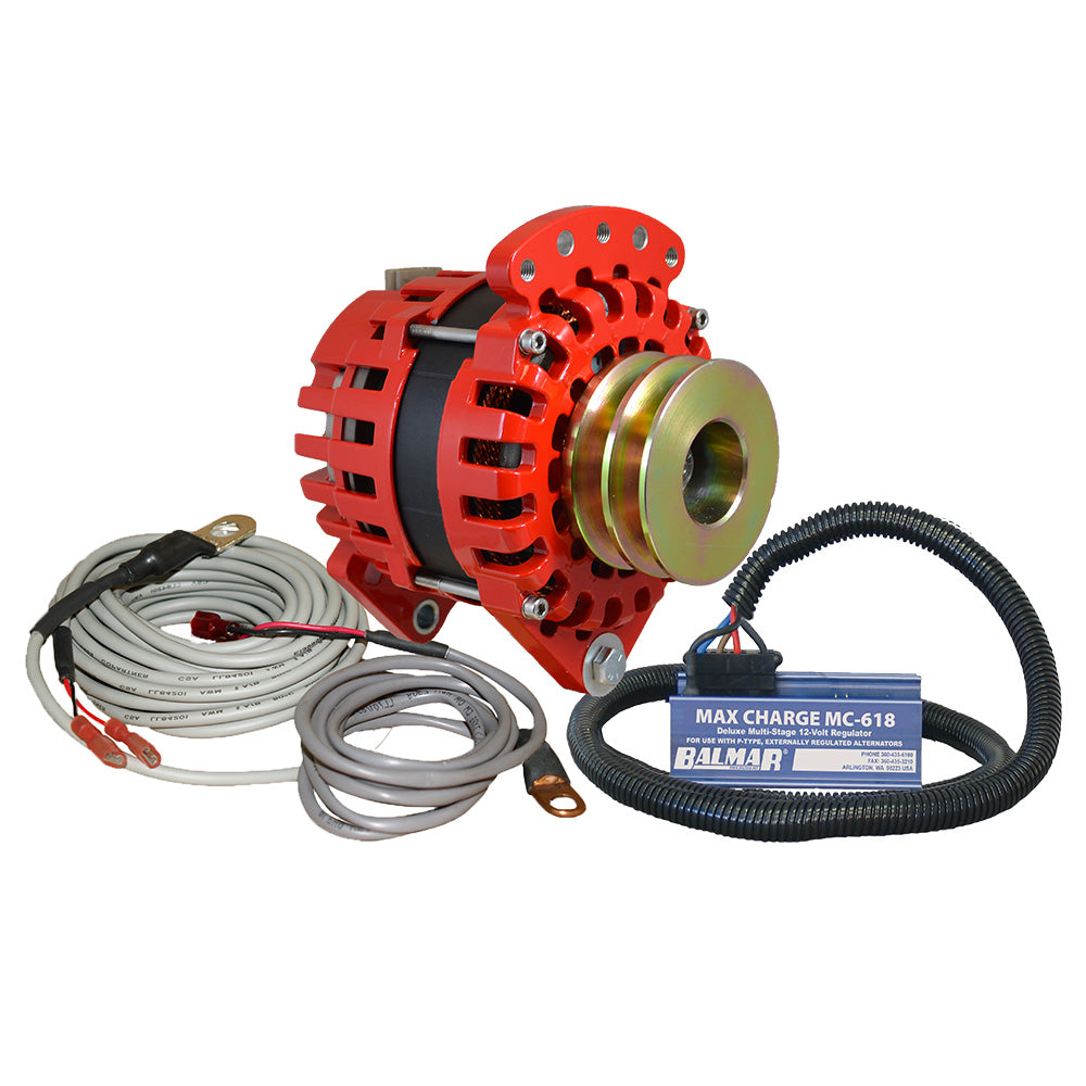 Balmar Alternator 315 Dual Foot Saddle Dual V Pulley Regulator Temp Sensor 170A Kit 12V XTDF170DVKIT