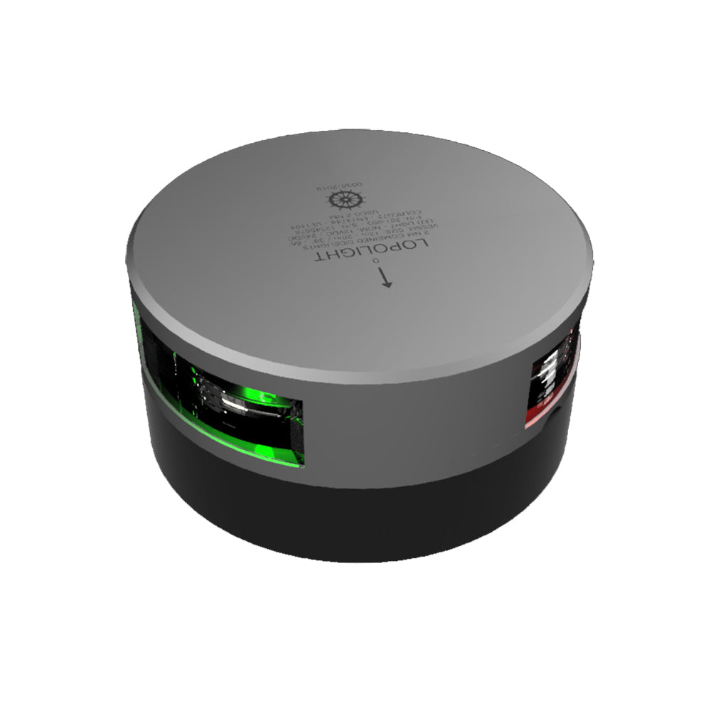 Lopolight Series 201003 Starboard Port Sidelight 2NM Horizontal Mount GreenRed Silver Housing 201003