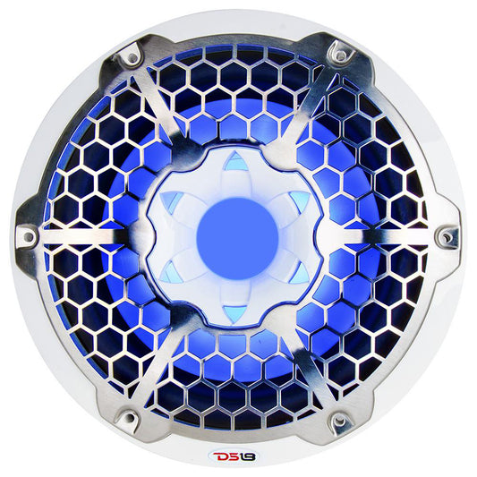 DS18 HYDRO 10 Subwoofer wRGB Lights 600W White NXL10SUB