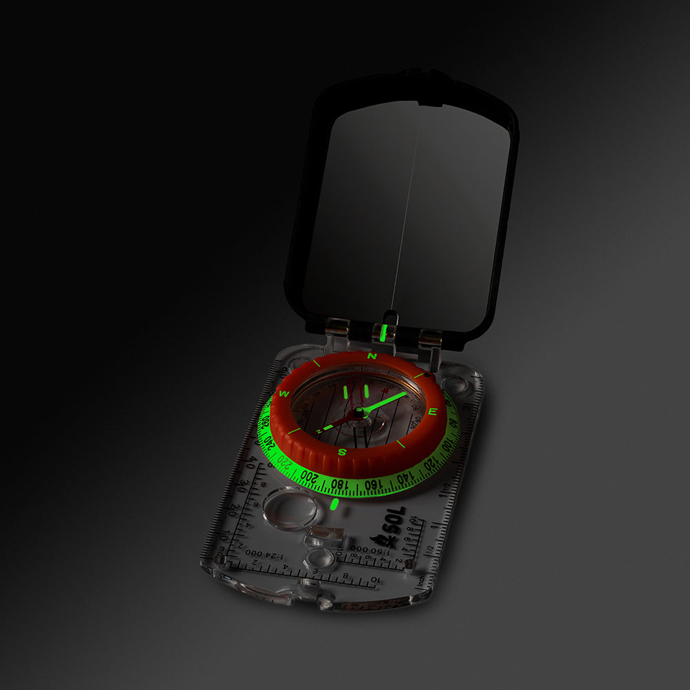 SOL Survive Outdoors Longer Sighting Compass wMirror 01400030
