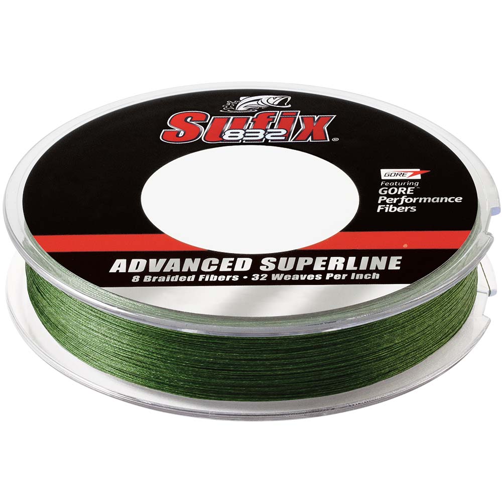 Sufix 832 Advanced Superline Braid 6lb LowVis Green 300 yds 660106G