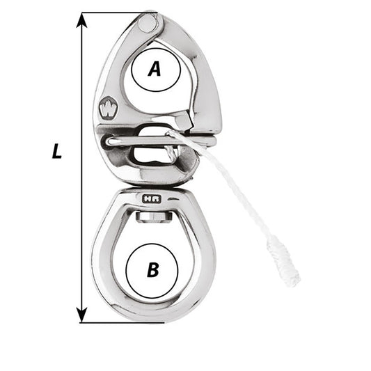 Wichard HR Quick Release Snap Shackle wLarge Bail Length 434 02776