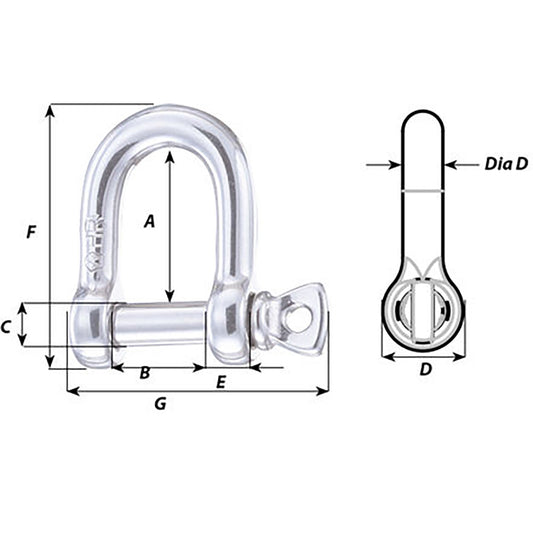 Wichard HR D Shackle Diameter 1564 11203