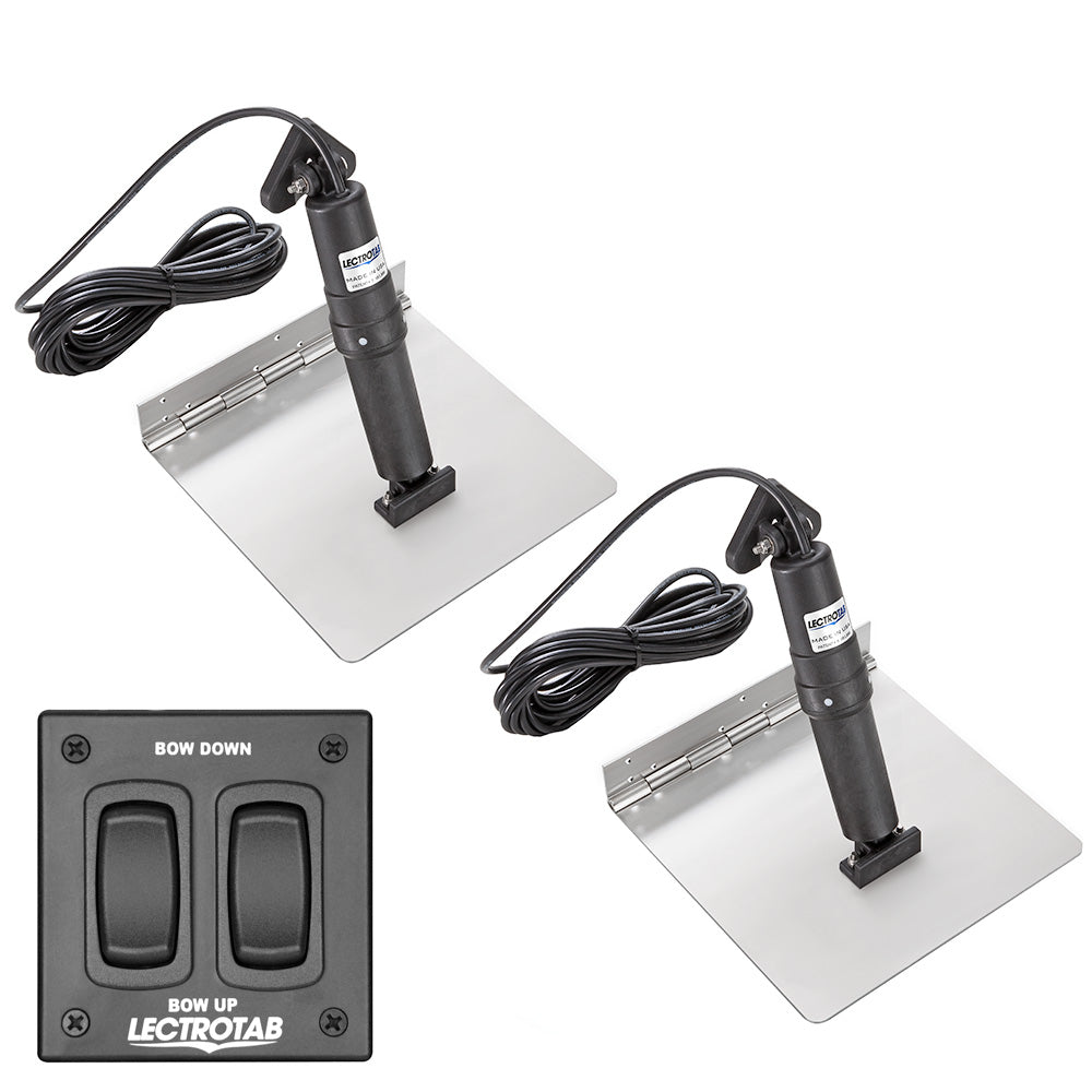 Lectrotab XKA Stainless Steel Trim Tab Kit wRocker Switch 9 x 12 XKAF9X12
