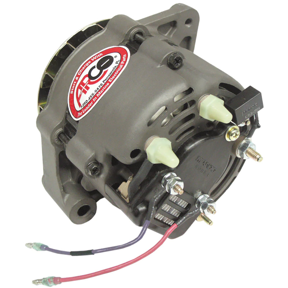 ARCO Marine Premium Replacement Alternator wMultiGroove Pulley 12V 55A 60055