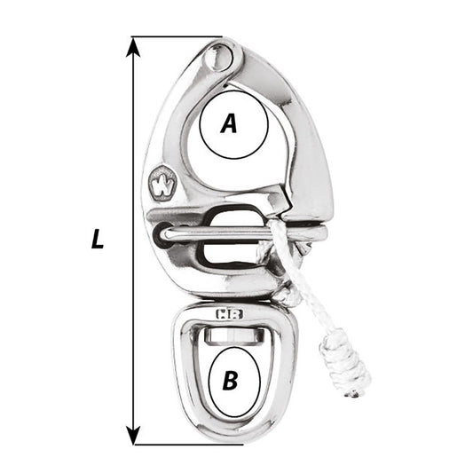 Wichard HR Quick Release Snap Shackle With Swivel Eye 80mm Length 3532 02674