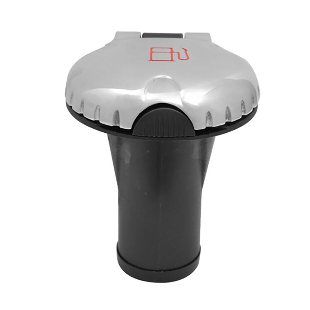 Attwood Deck Fill fCarbon Canister System Straight Body Scalloped Chrome Cap 99DFCCSZ1S