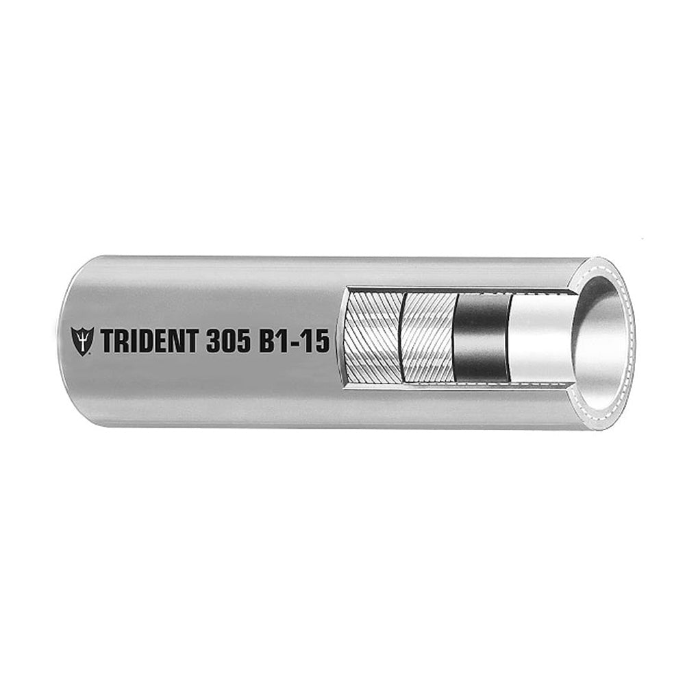 Trident Marine 38 x 50 Boxed Barrier Lined B115 EPA Compliant Outboard Fuel Line Hose Gray 3050386