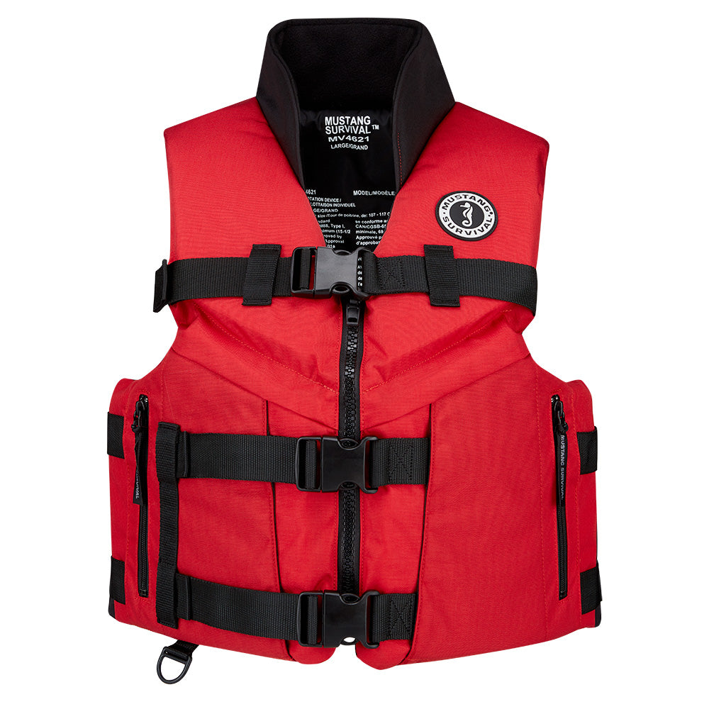 Mustang Accel 100 Foam Fishing Vest  XL  RedBlack MV462602123XL216