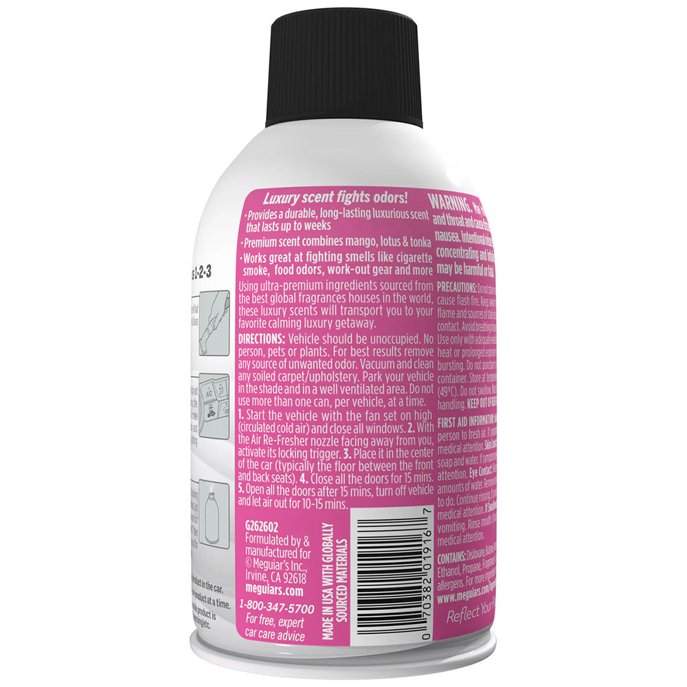 Meguiars Tropical Rainforest Whole Car Air ReFresher Aerosol  2oz G262602