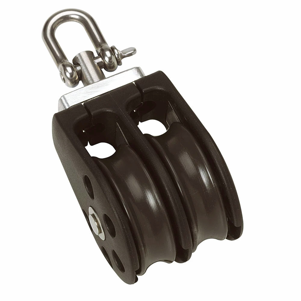 Barton Size 2 35mm Plain Bearing Pulley Block Double wSwivel N02230