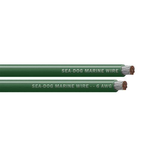 Sea Dog 6 AWG Green Battery Cable  250 8006044