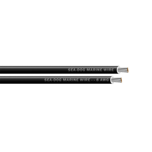 SeaDog 8 AWG Black Primary Wire  500 8008017