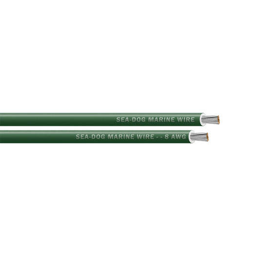 SeaDog 8 AWG Green Primary Wire  100 8008042