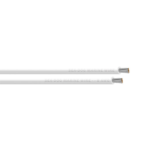 SeaDog 8 AWG White Primary Wire  250 8008054