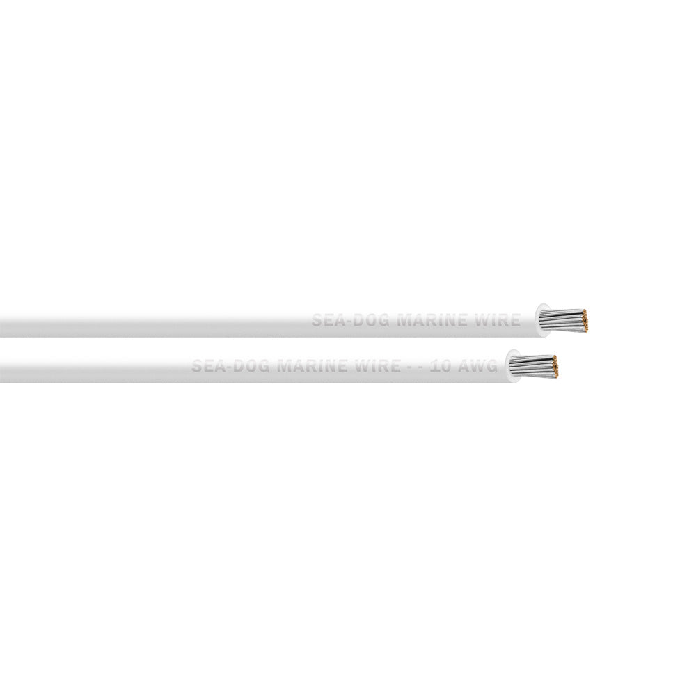 SeaDog 10 AWG White Primary Wire  25 8010050