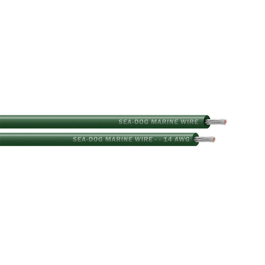 SeaDog 14 AWG Green Primary Wire  1000 8014049
