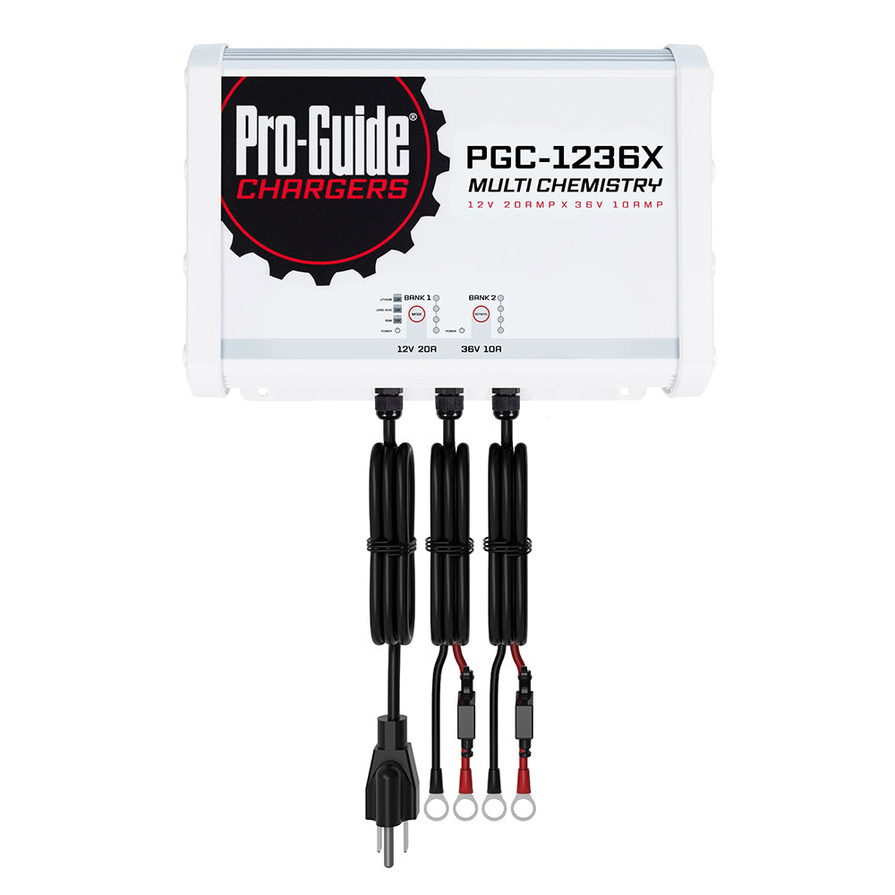 ProGuide 2 Bank OnBoard Battery Charger  1 12V  1 36V  30Amp PGC1236X
