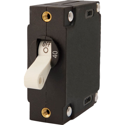 Egis A Series White Toggle Panel Mount Circuit Breaker  Single Pole 40A 320140