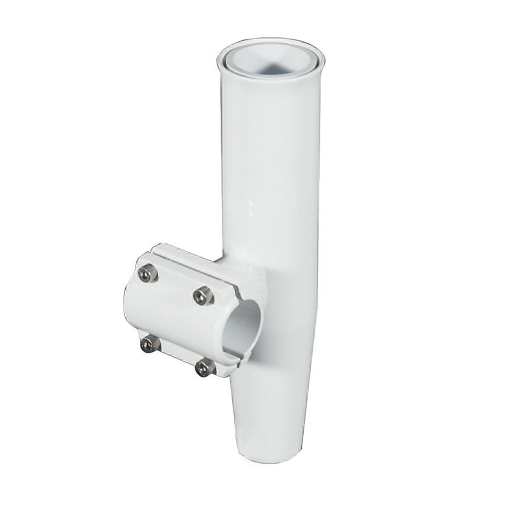 Lees ClampOn Rod Holder  White Aluminum  Horizontal Mount  Fits 1900 OD Pipe RA5204WH