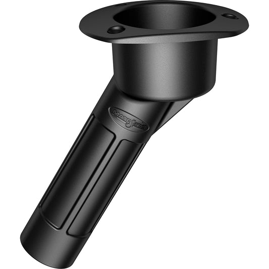 Mate Series Plastic 30 Rod  Cup Holder  Open  Oval Top  Black P2030B
