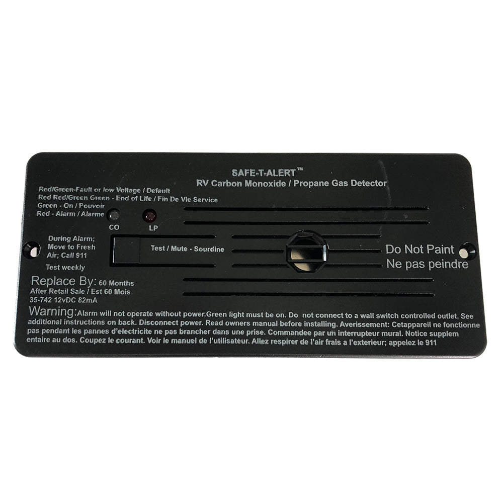 SafeTAlert Combo Carbon Monoxide Propane Alarms Flush Mount  Black 35742BL