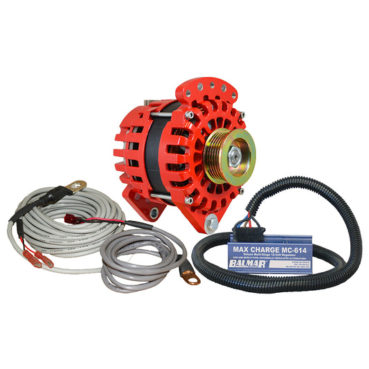 Balmar Alternator 315 Dual Foot Saddle K6 Serpentine Pulley Regulator  Temp Sensor  170A Kit  12V XTDF170K6KIT