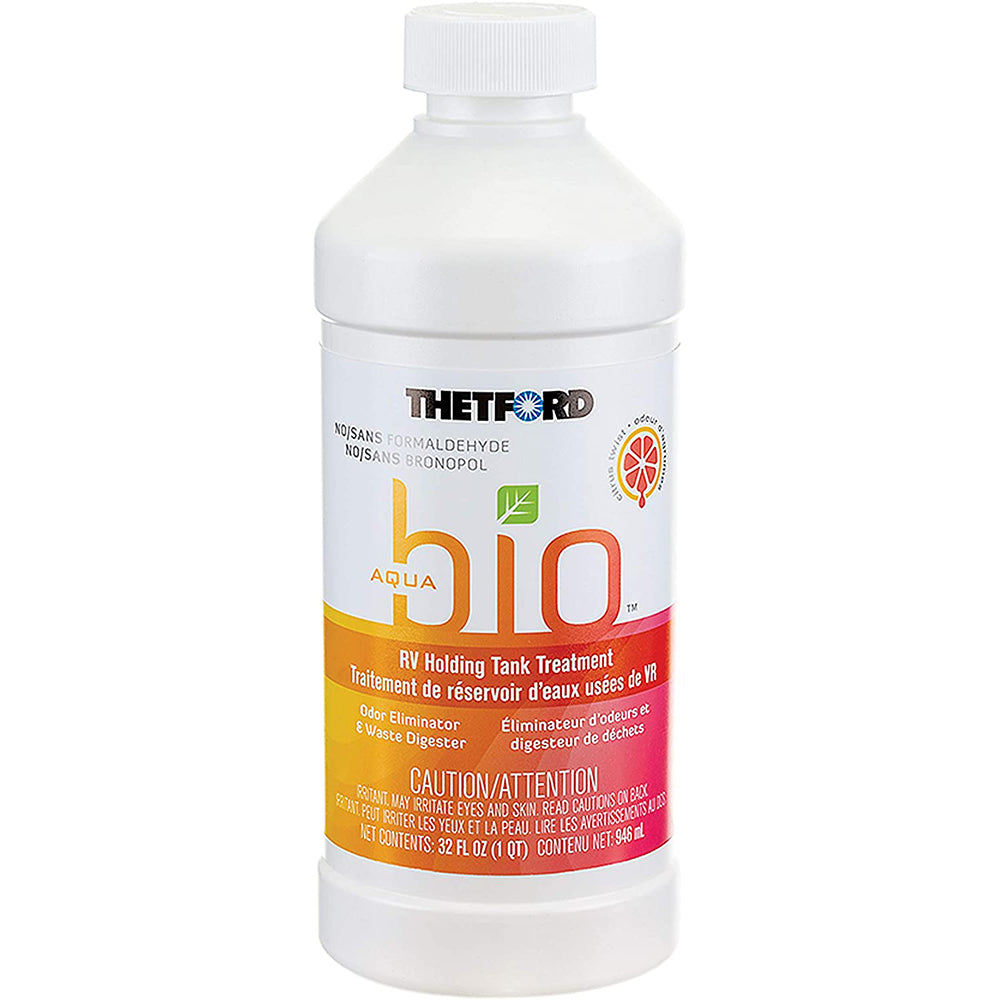 Thetford AquaBio RV Holding Tank Treatment  Citrus Twist Scent  Formaldehyde Free  32oz 96607
