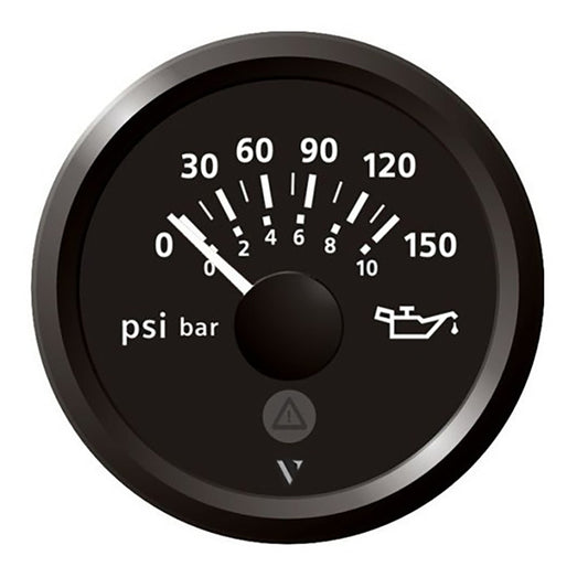 Veratron 52mm 2116 Viewline Engine Oil Pressure 150 PSI  Black Dial  Bezel A2C59514117