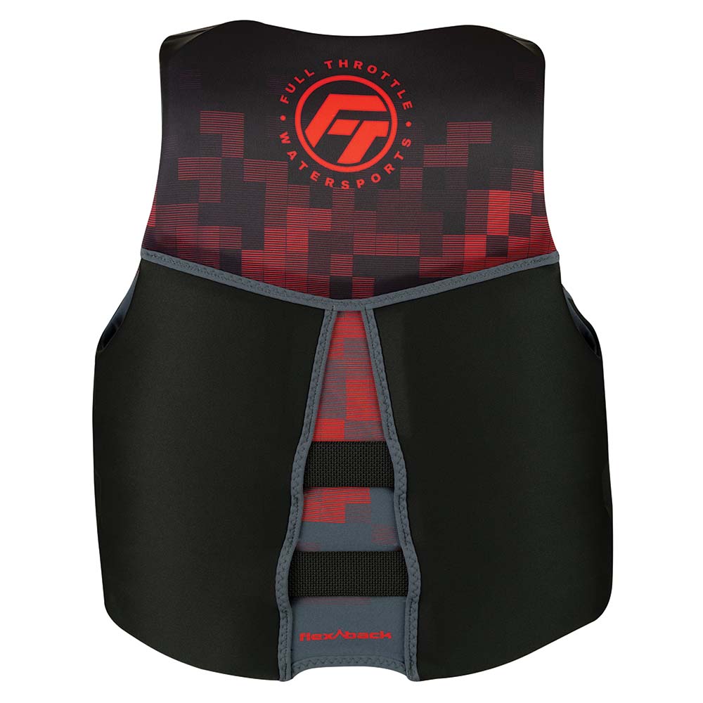 Full Throttle Mens RapidDry FlexBack Life Jacket  XL  BlackRed 14250010005022