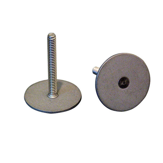 Weld Mount Stainless Steel Stud 125 Base 10 x 24 Threads 100 Tall  15 Quantity 102416