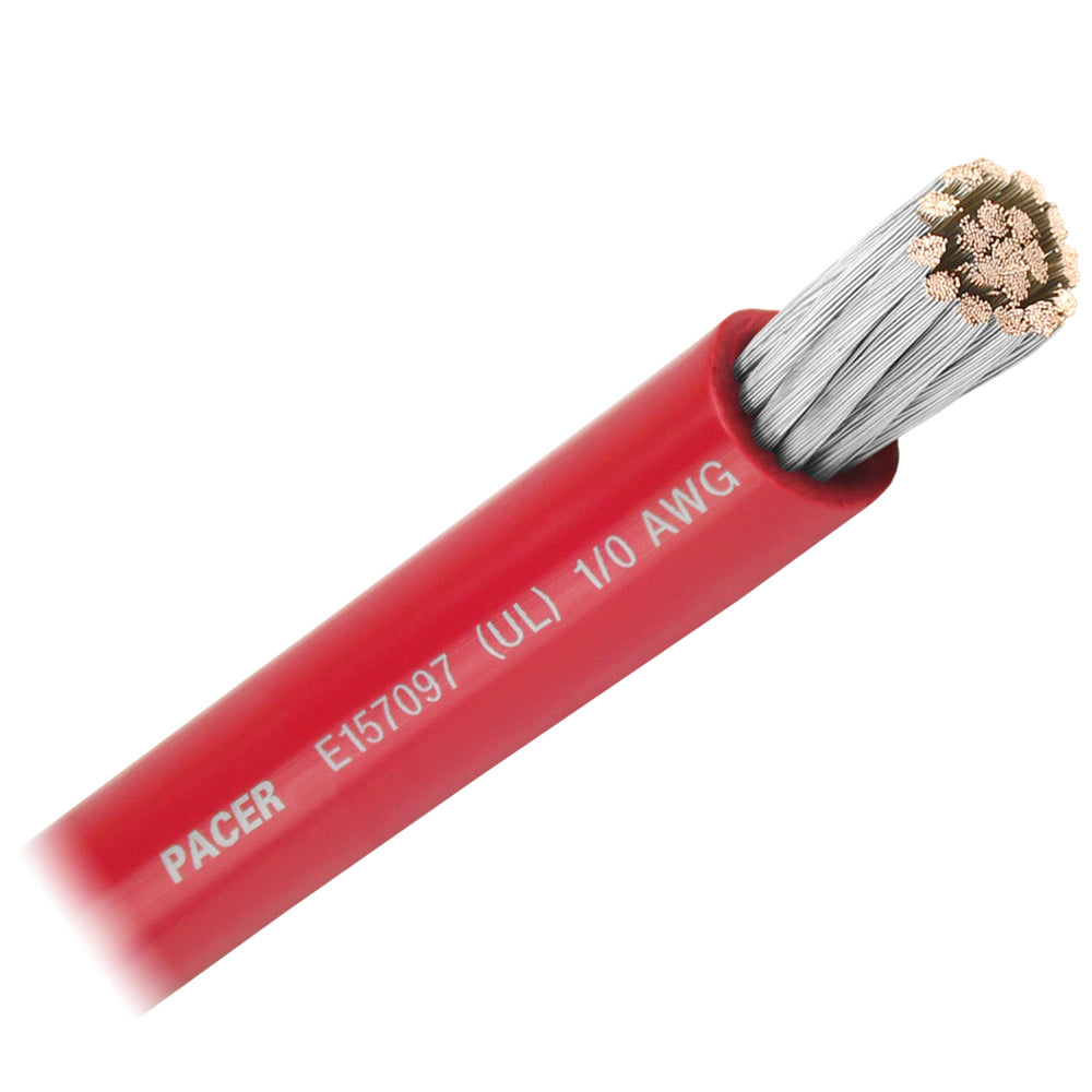 Pacer Red 10 AWG Battery Cable  Sold By The Foot WUL10RDFT