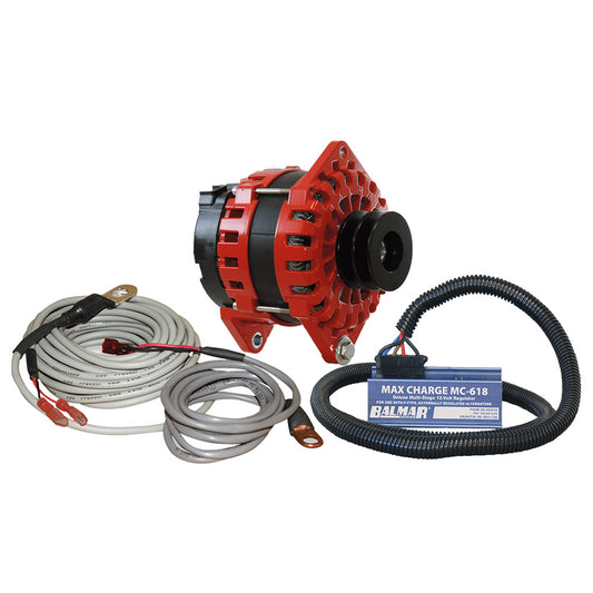 Balmar Alternator 250 AMP Kit 12V 315 Dual Foot Saddle Dual Vee Pulley Regulator  Temp Sensor XTDF250DVKIT